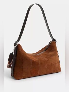 Coach Alter Ego Suede Patchwork Shoulder Bag in Russet - NWT